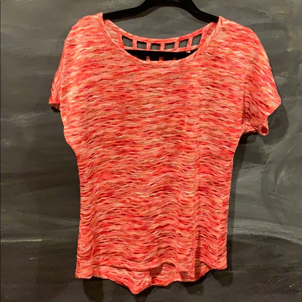 Red dressbarn latticed shirt